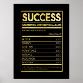 Birthday Gift Succes Nutritional Facts Poster (Voorkant)