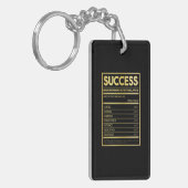 Birthday Gift Succes Nutritional Facts Sleutelhanger (Voorkant Links)