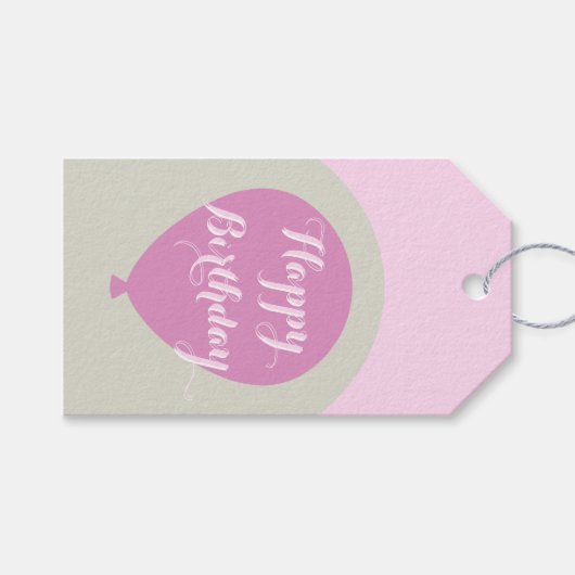 Birthday Gift Tag Cadeaulabel (Voorkant (Horizontaal))