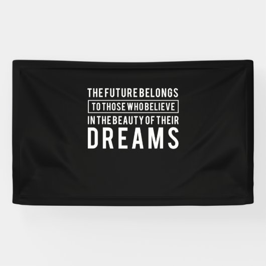 Birthday Gift the Future behoort tot je dromen Spandoek (Horizontaal)