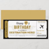 Birthday Gift Ticket Surprise Boarding Pass Kaart (Voorkant / Achterkant)