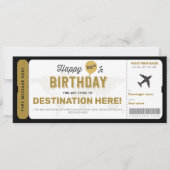 Birthday Gift Ticket Surprise Boarding Pass Kaart (Voorkant)