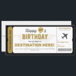 Birthday Gift Ticket Surprise Boarding Pass Kaart<br><div class="desc">Dit is de perfecte manier om een verrassingsreis te geven voor elke gelegenheid! Geschikt voor elke leeftijd.</div>