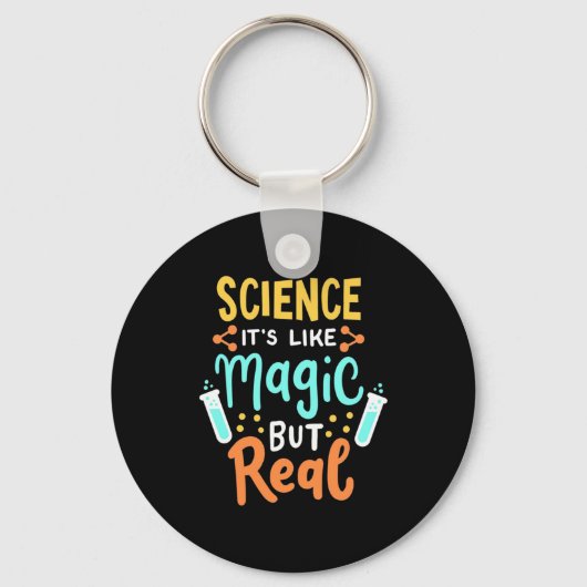 Birthday Gift | Wetenschap is als een Magisch Sleutelhanger (Voorkant)