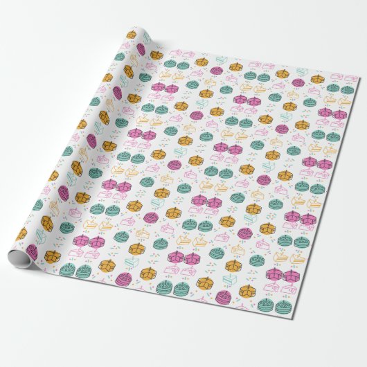 Birthday Gift Wrapping Paper Cadeaupapier (Uitgerold)