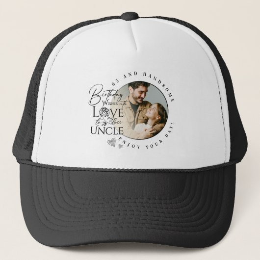 Birthday Gifts For Uncle | Custom Photo Trucker Pet (Voorkant)