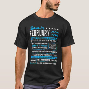 Birthday Gifts, geboren in februari in Aquariu T-shirt