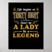 Birthday Gifts | Het leven begint op 38 uur Poster (Voorkant)