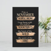 Birthday Gifts | Ik ben een moeder van november Briefpapier (Staand voorkant)