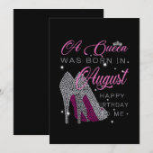 Birthday Gifts | In augustus werd een koningin geb Save The Date (Voorkant / Achterkant)