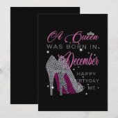 Birthday Gifts | In december werd een koningin geb Save The Date (Voorkant / Achterkant)