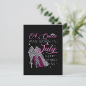 Birthday Gifts | In juli werd een koningin geboren Bedankkaart (Staand voorkant)