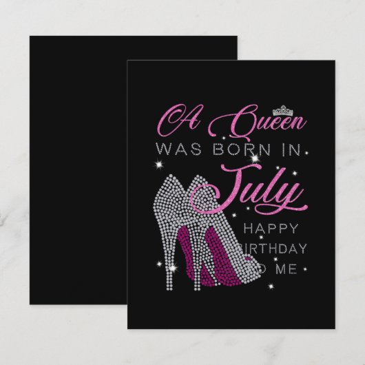 Birthday Gifts | In juli werd een koningin geboren Bedankkaart (Voorkant / Achterkant)