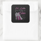 Birthday Gifts | In oktober werd een koningin gebo Vierkante Sticker (Tas)