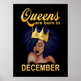 Birthday Gifts | koninginnen worden geboren in dec Poster