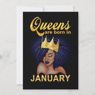 Birthday Gifts | koninginnen worden in januari geb Feestdagenkaart