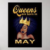 Birthday Gifts | koninginnen worden in mei geboren Poster (Voorkant)