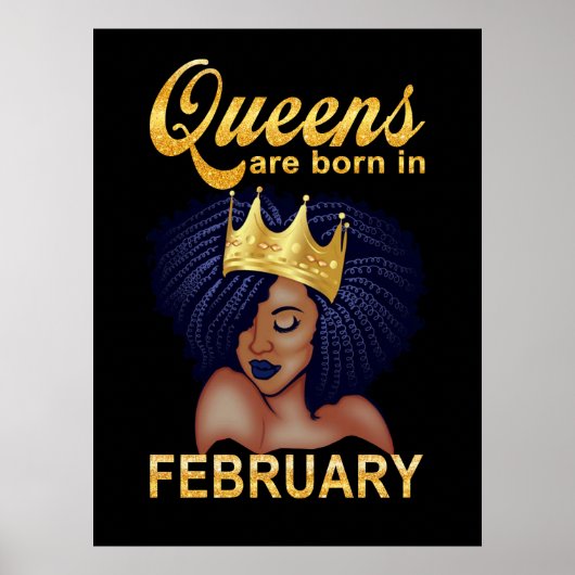 Birthday Gifts | Queens wordt in februari geboren Poster (Voorkant)