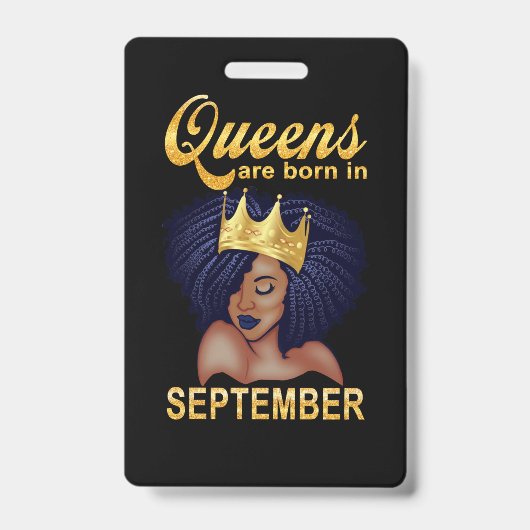 Birthday Gifts | Queens wordt in september geboren Badge (Front)