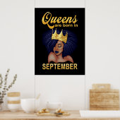 Birthday Gifts | Queens wordt in september geboren Poster (Keuken)