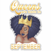 Birthday Gifts | Queens wordt in september geboren Sticker (Voorkant)