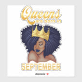 Birthday Gifts | Queens wordt in september geboren Sticker (Vel)