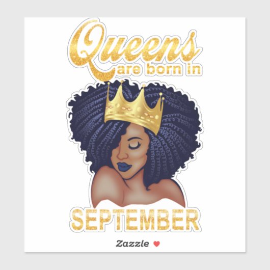 Birthday Gifts | Queens wordt in september geboren Sticker (Vel)