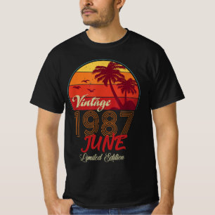 Birthday Gifts Retro juni 1987 , Happy Bir T-shirt
