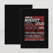 Birthday Gifts uit augustus - geboren in augustus  Kaart (Voorkant / Achterkant)