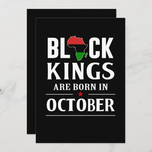 Birthday Gifts | Zwarte koningen worden in oktober Save The Date (Voorkant / Achterkant)