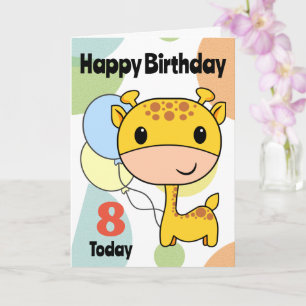 Birthday Giraffe Changeable Age Kaart