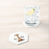 Birthday Giraffe Heartbeat Shirt for Woman Man Kid Kartonnen Onderzetters (Insitu)