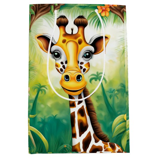 Birthday Giraffe Medium Cadeauzakje (Voorkant)