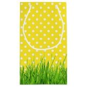 Birthday Giraffe met bril op pooldots Klein Cadeauzakje (Achterkant)