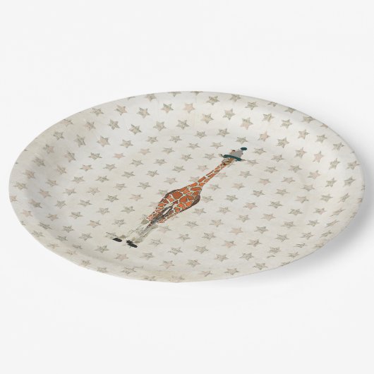 BIRTHDAY-GIRAFFE PAPIEREN BORDJE (Gekanteld)