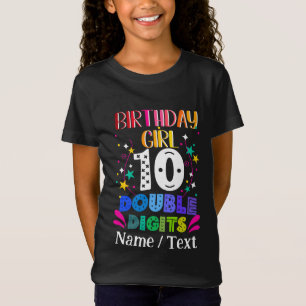 Birthday Girl 10 dubbele cijfers T-shirt