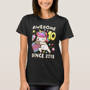 Birthday girl 10, geboren in 2013, Unicorn, Po T-shirt