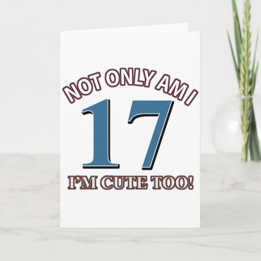 Birthday Girl 17 Kaart (Voorkant)