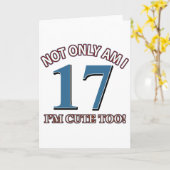 Birthday Girl 17 Kaart (Gele Bloem)