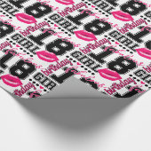 birthday girl, 18. Geburtstag Geschenkpapier pink Cadeaupapier (Hoek)