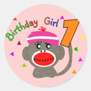 Birthday Girl "1" Ronde Sticker
