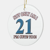 Birthday Girl 21 Keramisch Ornament (Links)