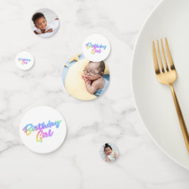 Birthday Girl 3-foto Custom Birthday Table Confetti