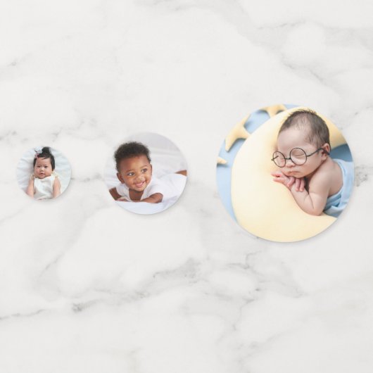 Birthday Girl 3-foto Custom Birthday Table Confetti (Voorkanten)