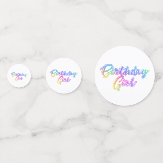 Birthday Girl 3-foto Custom Birthday Table Confetti (Achterkanten)