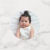 Birthday Girl 3-foto Custom Birthday Table Confetti (Kleine voorkant)