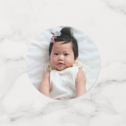 Birthday Girl 3-foto Custom Birthday Table Confetti (Kleine voorkant)