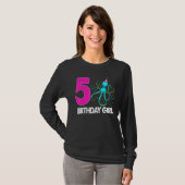 Birthday Girl 5 Octopus Love T-shirt (Voorkant volledig)