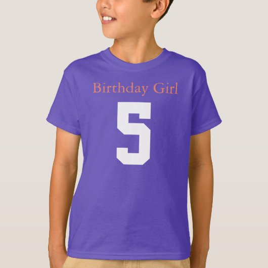 Birthday Girl 5 T-shirt (Voorkant)