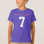 Birthday Girl 7 T-shirt<br><div class="desc">Feestvarken 7 Voor iemand die zeven jaar is geworden.</div>
